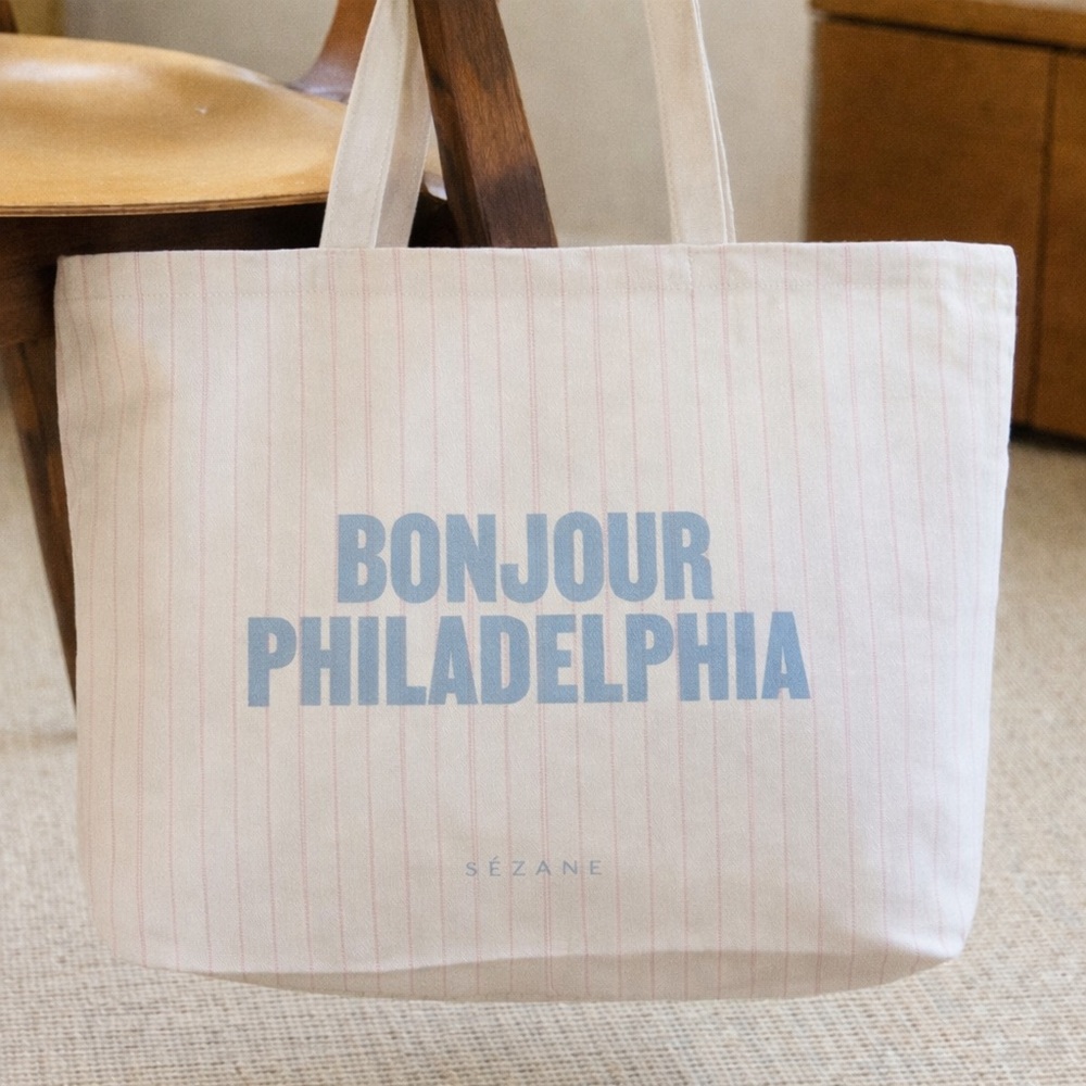 SOLD! HP! ✨Sézane “Bonjour Philadelphia” Canvas Tote Bag